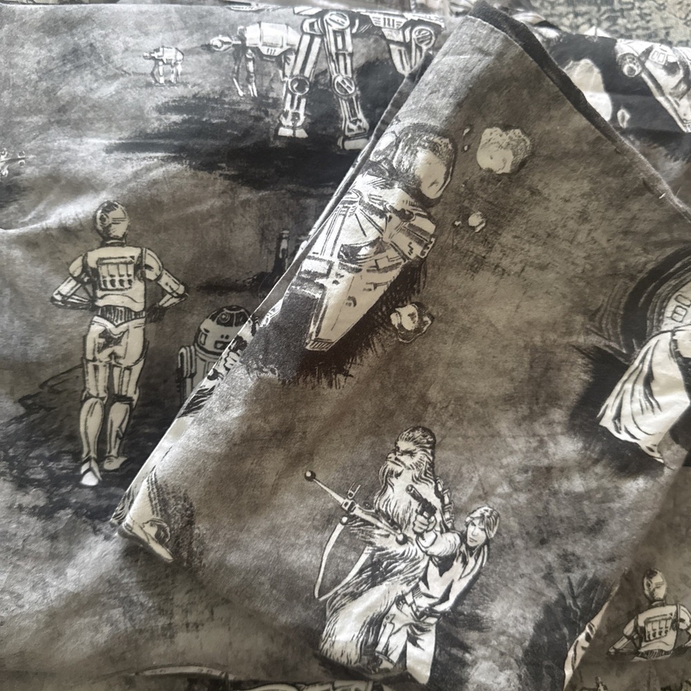 Pottery Barn Teen Star Wars Iconic Moments XL Twin Sheet Set Cotton Black/Gray